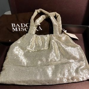 🆕Badgley Mischa Silver Beaded Handbag “Iris”